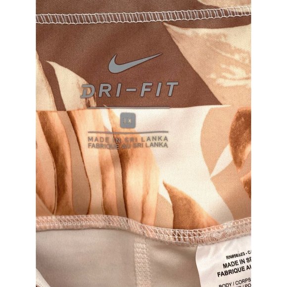 Nike Plus Size Fast Crop Running Tights 1X Floral Tropical Athletic Workout - Picture 4 of 6